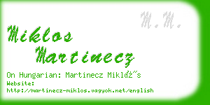 miklos martinecz business card